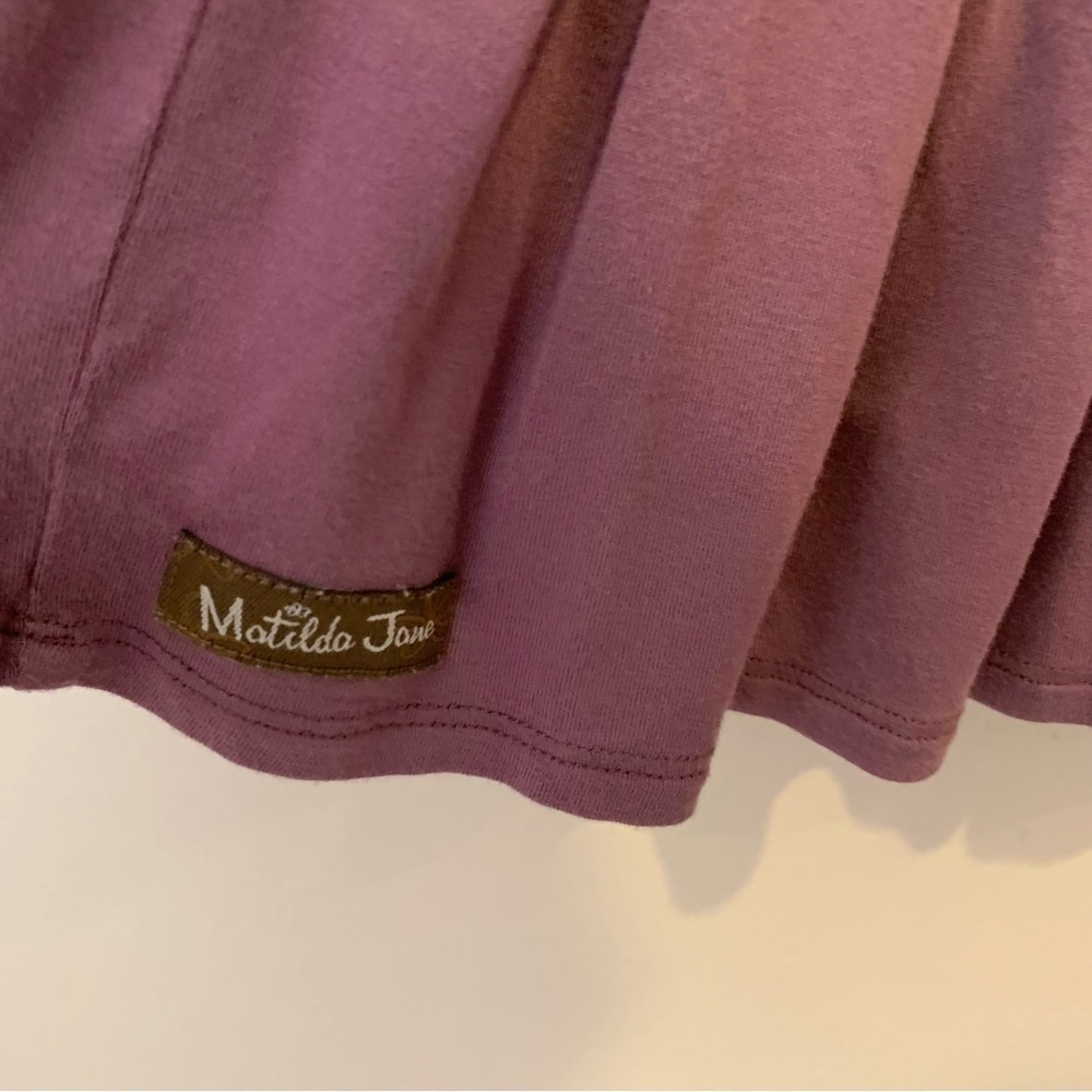 Matilda Jane EUC boho purple mauve vneck long‎ sleeve tunic top. Size XL - Picture 6 of 9